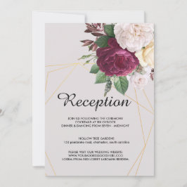 Elegante programa de bodas geométricas doradas