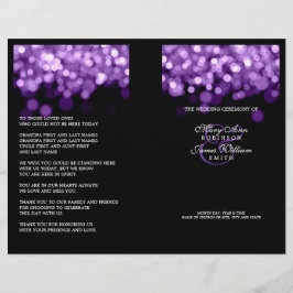 Elegante Programa de Bodas Luces Moradas