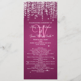 Elegante Programa de Bodas Noche Dazzle Berry Pink