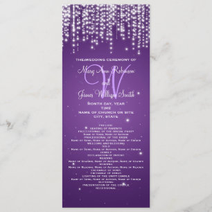 Elegante Programa de Bodas Noche Dazzle Purple