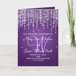 Elegante Programa de Bodas Noche Dazzle Purple
