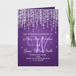 Elegante Programa de Bodas Noche Dazzle Purple