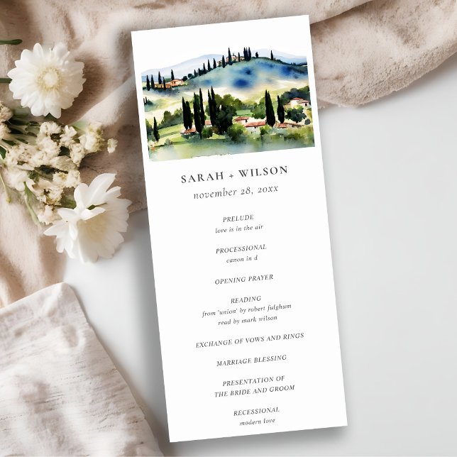 Elegante programa de bodas paisajísticas de la Tos (Subido por el creador)