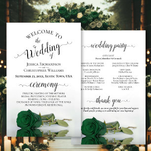 Elegante Programa de Bodas Presupuestarias de Rosa