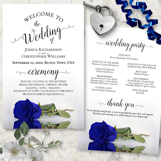 Elegante Programa de Bodas Presupuestarias del Ros (In Situ Front and Back)