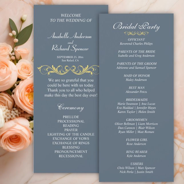 Elegante programa de bodas victorianas (Subido por el creador)