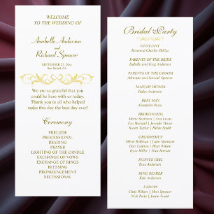 Elegante programa de bodas victorianas