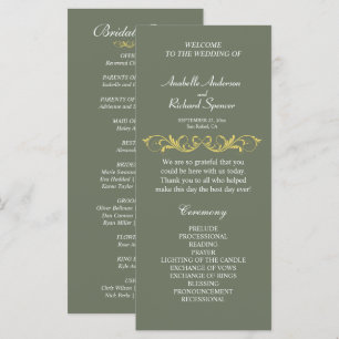 Elegante programa de bodas victorianas