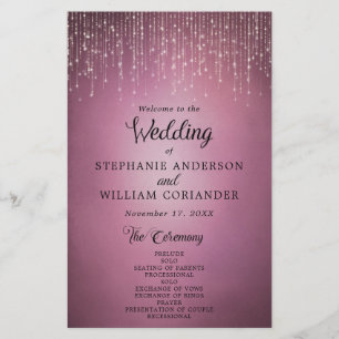Elegante programa de casamiento de arándanos con l