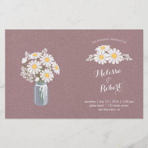 Elegante programa de casamiento de maricones blanc
