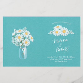 Elegante programa de casamiento de maricones blanc