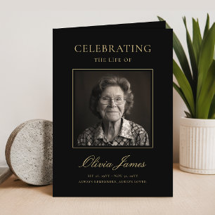 Elegante Programa de Celebración de la Vida con Fo