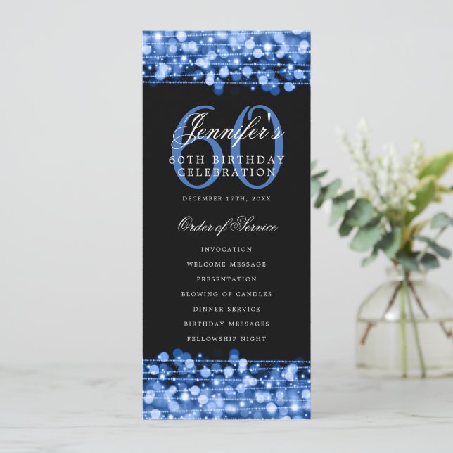 Elegante programa de cumpleaños número 60 Armada g (Anverso de pie)