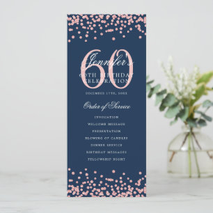 Elegante programa de cumpleaños número 60 Rosa Mar