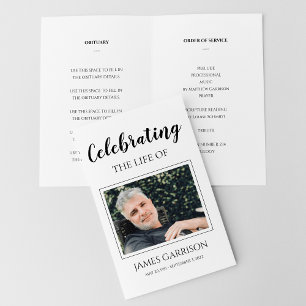 Elegante programa de festividades funerarias