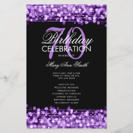 Elegante programa de fiestas de cumpleaños número 