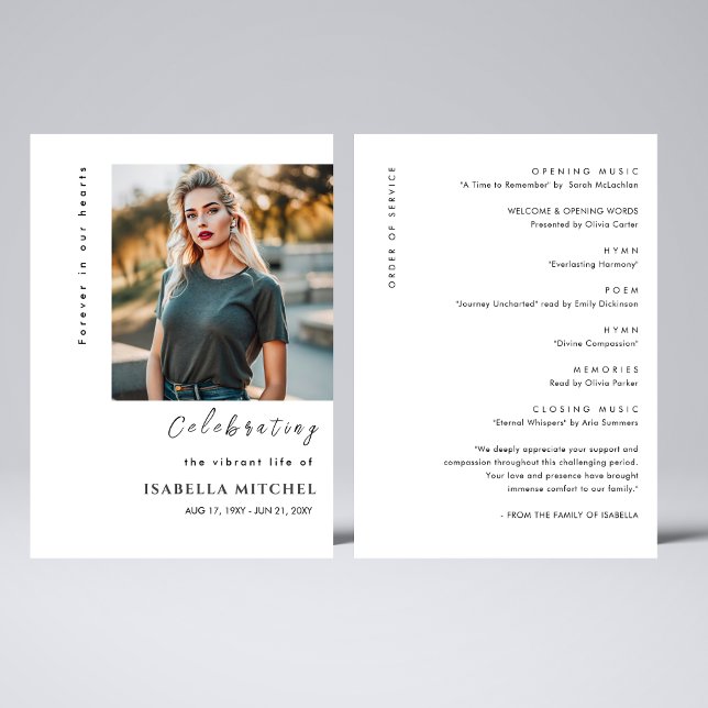 Elegante programa de funerales de Orden de Servici (Subido por el creador)