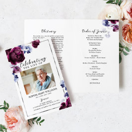 Elegante programa de funerales florales | Orden de