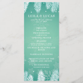 Elegante programa de la ceremonia de la boda de in