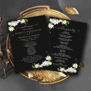 Elegante programa de matrimonio botánico de flores
