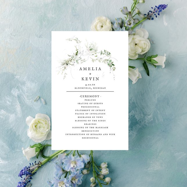 Elegante programa de matrimonio de color de agua d (Subido por el creador)