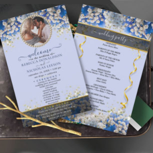 Elegante programa de matrimonio de Personalizado d