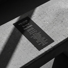 Elegante programa de matrimonio Minimalista escrit