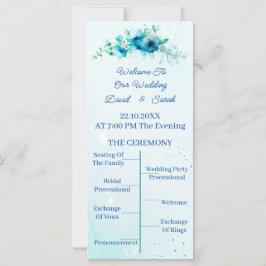 Elegante programa de matrimonio personalizado con