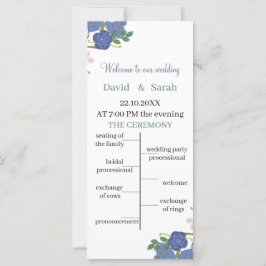 Elegante programa de matrimonio personalizado con 