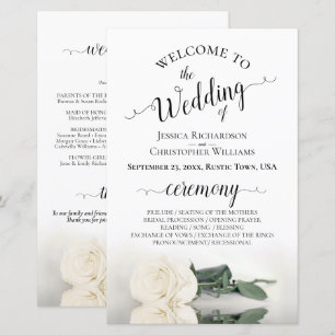 Elegante programa de matrimonio presupuestal de la