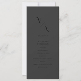 Elegante programa de Matte Black Wedding