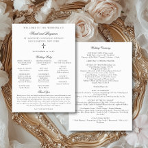 Elegante Programa de Misa de Boda Católica Descarg
