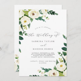 Elegante programa floral blanco de eventos Boda en