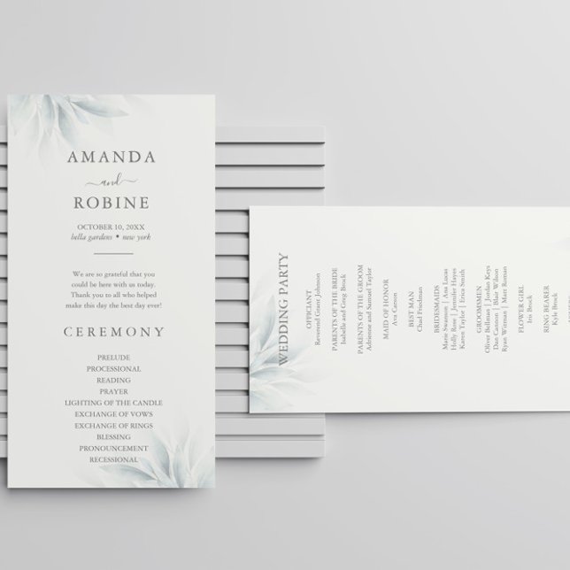 Elegante programa Foliage de matrimonio moderno (Subido por el creador)