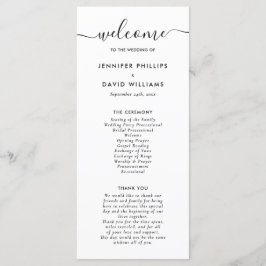 Elegante programa moderno de casamiento negro