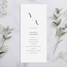Elegante programa moderno de matrimonio Minimalist