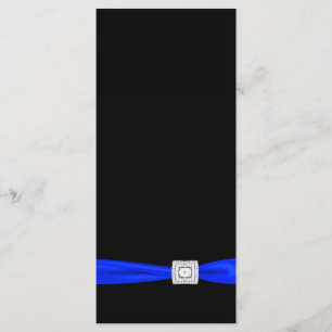 Elegante programa Royal Blue and Black Wedding