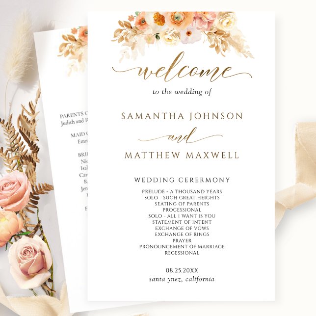 Elegante programa Rubor Delight Floral Wedding (Subido por el creador)