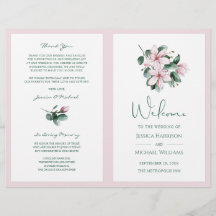 Elegante programa simple de bodas de eucalipto flo