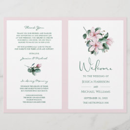 Elegante programa simple de bodas de eucalipto flo