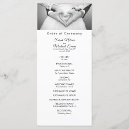 Elegante programa tradicional de matrimonio fotogr