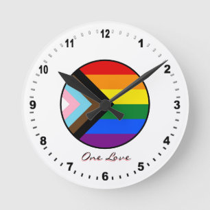 Elegante Progreso Bandera Arcoiris Reloj /Colores