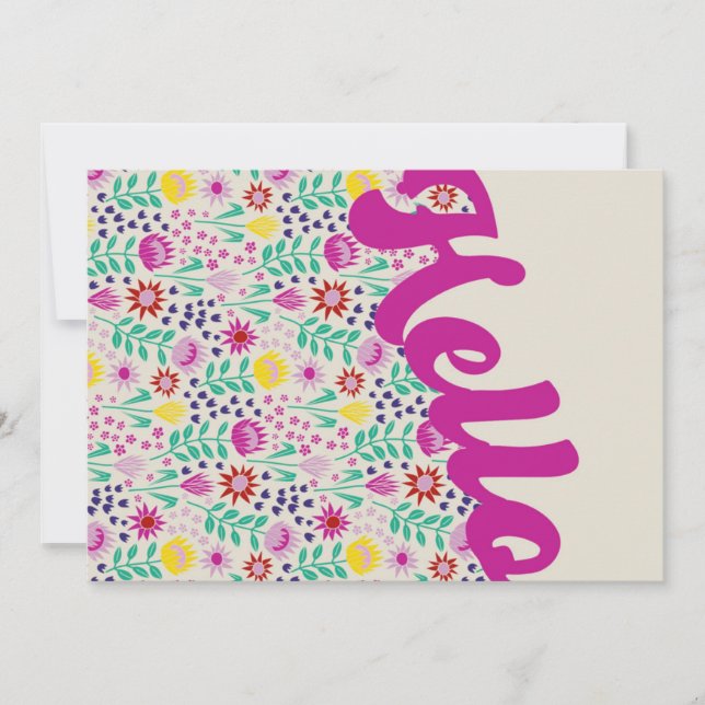 Elegante Protea Floral Millefleur Saludo (Anverso)