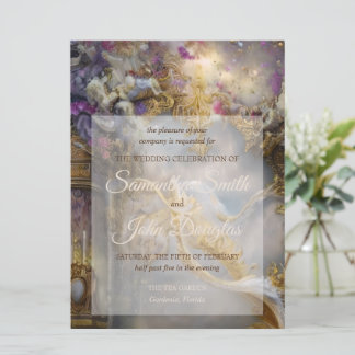 Elegante Puerta de Oro Celestial, Texto Dorado