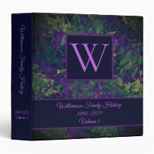 Elegante Purple Florals Historia de la familia Gen