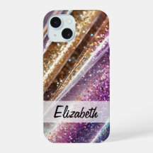 Elegante Purpura Azul Rosa Plateado Brillante