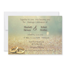 Elegante Purpurina Bokeh, Invitación a la boda de 