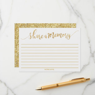 Elegante Purpurina de oro Comparte una tarjeta de 