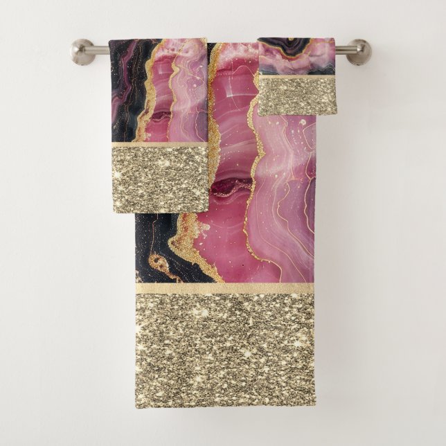 Elegante Purpurina de oro elegante Mármol negro de (In situ)