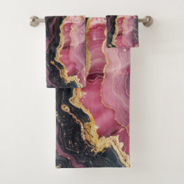 Elegante Purpurina de oro elegante Mármol negro de